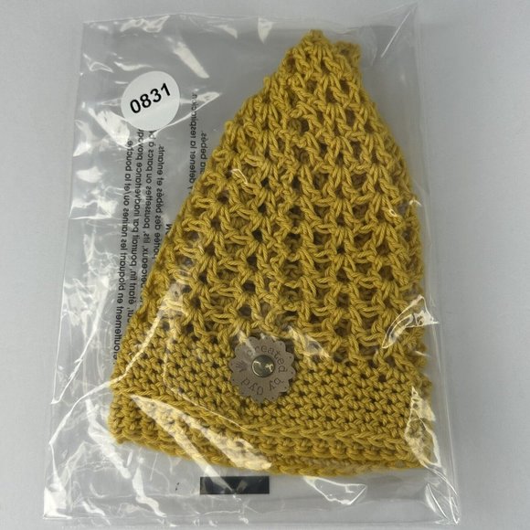 Handmade New Clem Hobbii Rainbow Turkish‎ Cotton Yellow Knit Beanie- Adult S/M - Picture 10 of 10